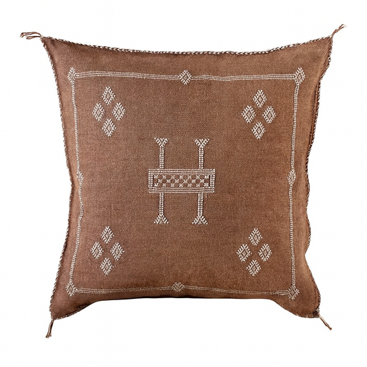 Agafay Souk Cactus Silk Pillow – Earth Clay