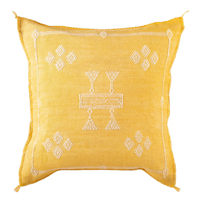 Agafay Souk Cactus Silk Pillow – Marrakech Gold