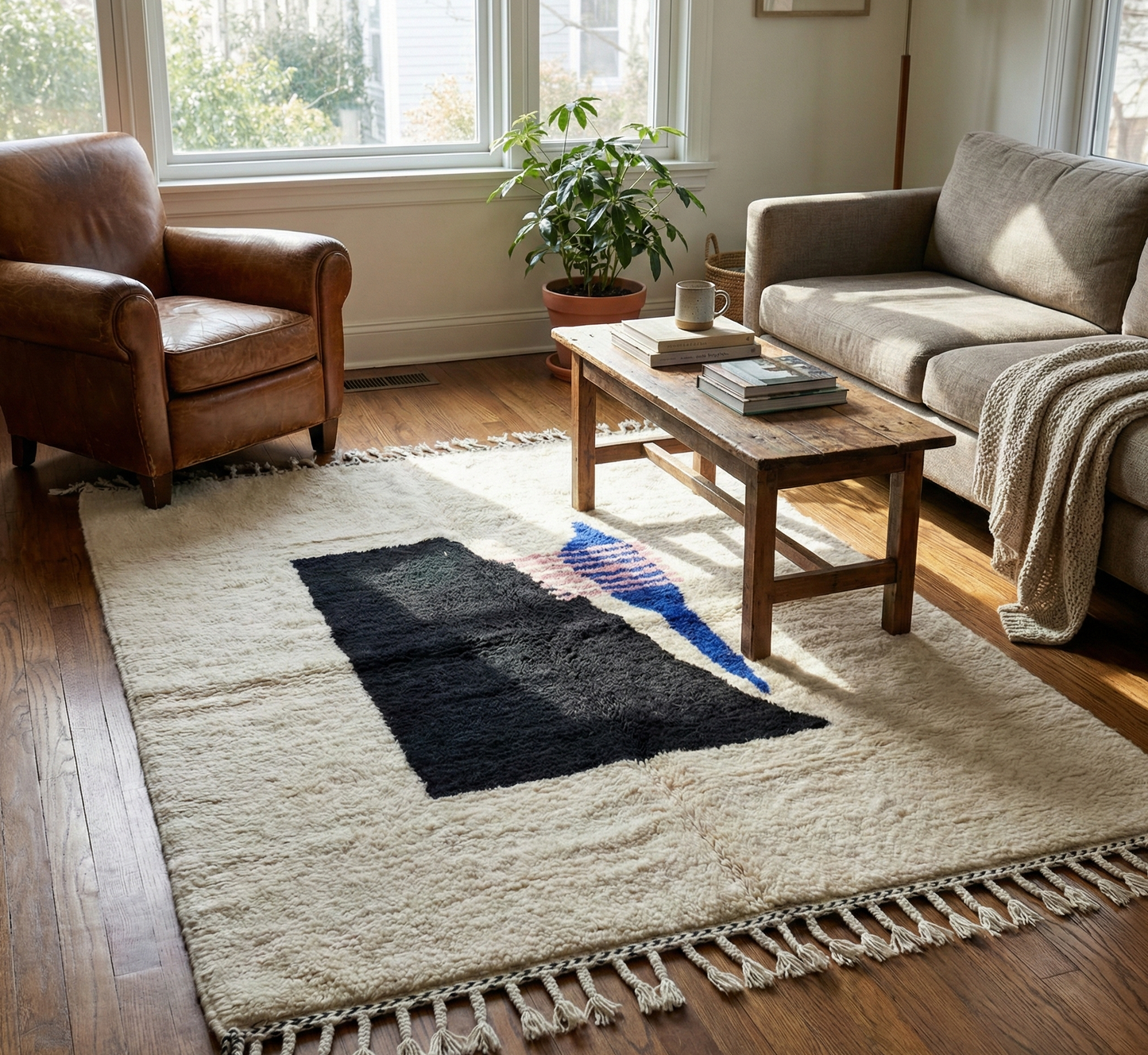Agafay Souk Desert Minimal Beni Ouarain Rug