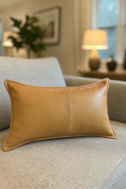 Agafay Souk Dune Leather Pillow