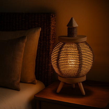 Agafay Souk Handmade Straw Table Lamp