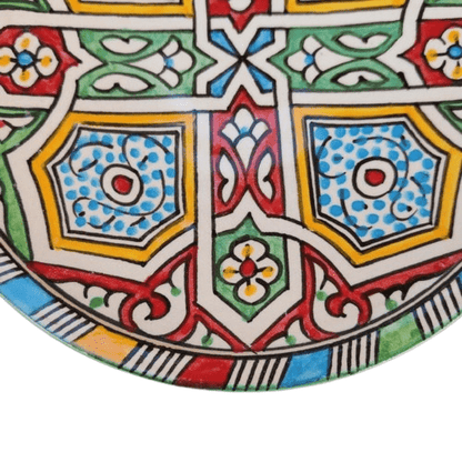 Agafay Souk Kasbah Geometry Ceramic Plate