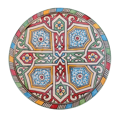 Agafay Souk Kasbah Geometry Ceramic Plate