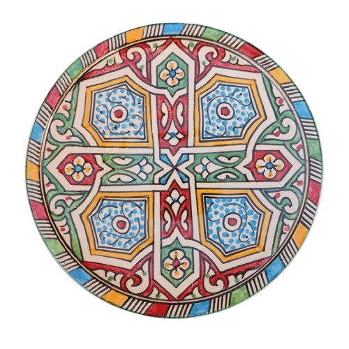 Agafay Souk Kasbah Geometry Ceramic Plate