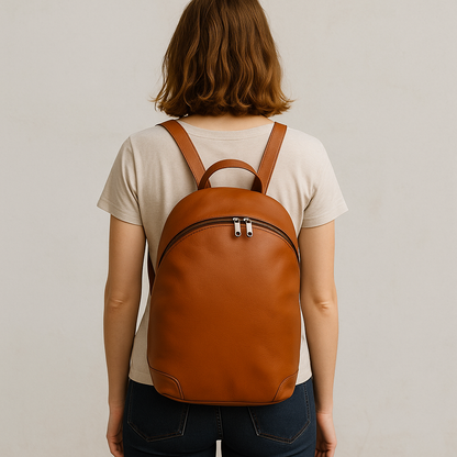 Agafay Souk Brown Leather Backpack