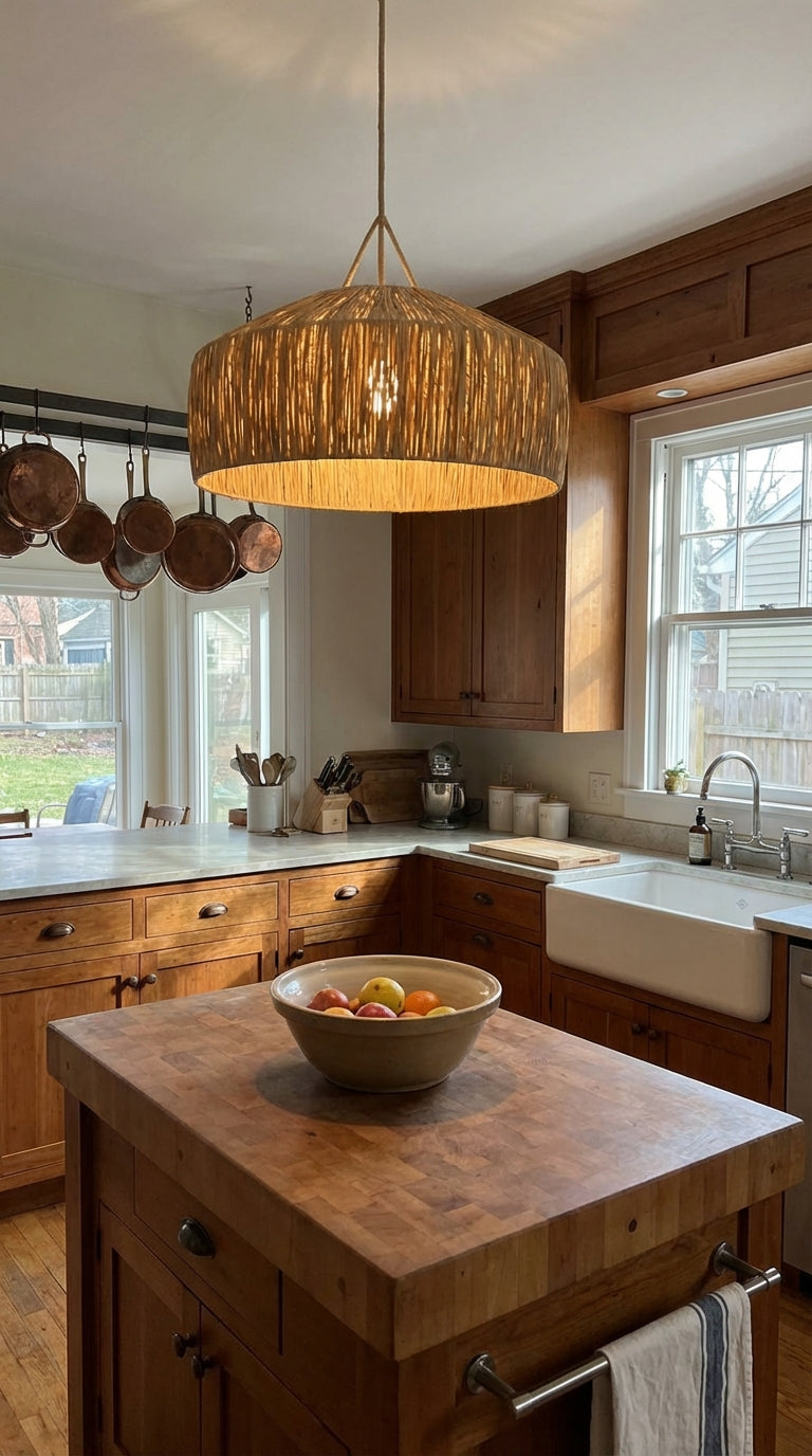 Agafay Souk Medina Shade Raffia Pendant Lamp