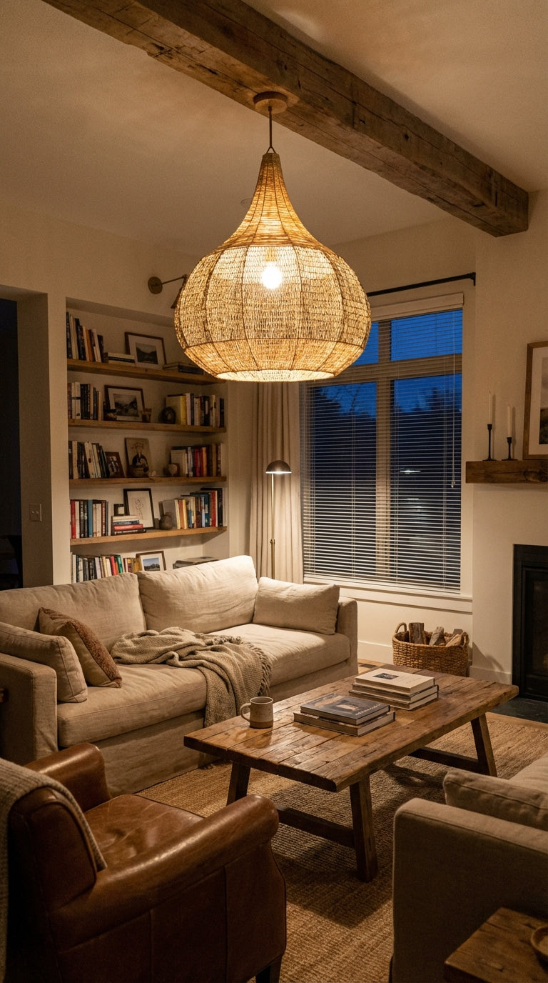 Agafay Souk Raffia Pendant Lamp