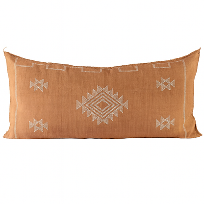 Agafay Souk Terracotta Cactus Silk Pillow