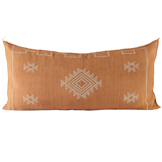 Agafay Souk Terracotta Cactus Silk Pillow