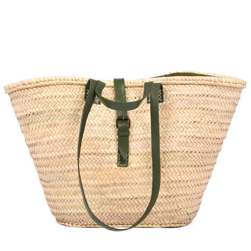 Artisan Green Palm Leaf Tote Bag