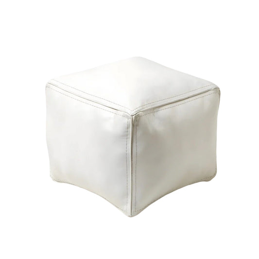Casbah Cloud Square Moroccan Leather Ottoman