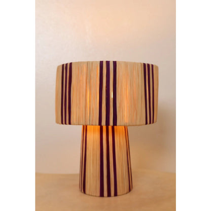Agafay Souk Purple Raffia Lamp